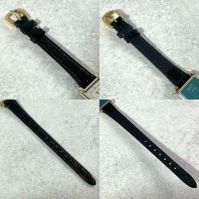 SEIKO CREDOR 5A70-5000 18KT GOLD SILVER SQUARE QUARTZ LADIES WATCH