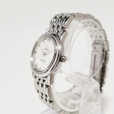 OMEGA DE VILLE PRESTIGE 4570.71 QUARTZ WOMEN'S WATCH 22MM SILVER ROMAN DIAL