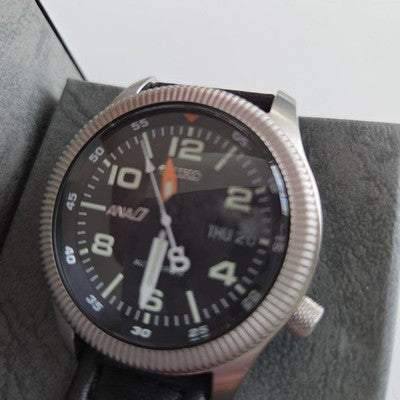 SEIKO ANA PILOT WATCH 7S26-0620 SBRS00F AUTOMATIC BLACK DIAL LIMITED RARE MODEL