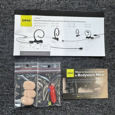 DPA FID88F00-M2 HEADSET CONDENSER MICROPHONE DUAL-EAR BROWN AS IS