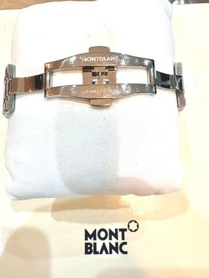 MONTBLANC STAR ROMAN SMALL SECONDS DATE AUTOMATIC WATCH SS SILVER DIAL 39MM