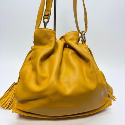LOEWE FLAMENCO SHOULDER BAG YELLOW NAPPA LEATHER ANAGRAM DESIGNER HANDBAG