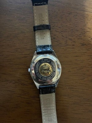 GRAND SEIKO MEN'S WRISTWATCH ROUND FACE JAPAN MADE LEATHER BELT STAINLESS STEEL