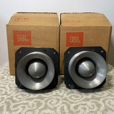 JBL 075 ALNICO TWEETER PAIR 8OHM VINTAGE SPEAKERS WITH BOX MANUAL SET
