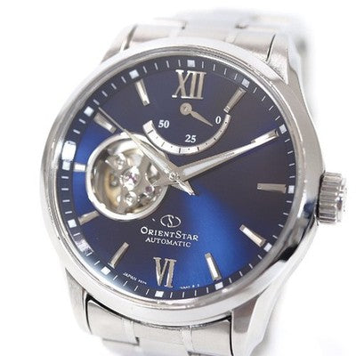 ORIENT STAR F6R4-UAA0 POWER RESERVE BLUE DIAL SS AT MENS WATCH