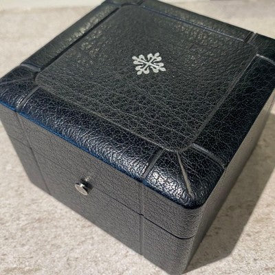 PATEK PHILIPPE AQUANAUT GENUINE INNER BOX WATCH CASE ONLY BLACK LEATHER RARE