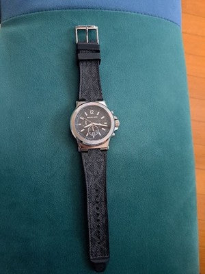 MICHAEL KORS DYLAN CHRONOGRAPH BLACK DIAL STAINLESS STEEL MEN'S WATCH MK JDM