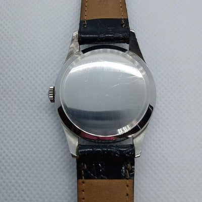 LONGINES VINTAGE MANUAL WINDING 7033-6 12.68Z 34MM SILVER DIAL WATCH 1950S