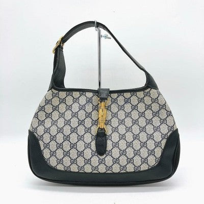 GUCCI NEW JACKIE GG SUPREME HANDBAG NAVY SHOULDER BAG USED FROM JAPAN