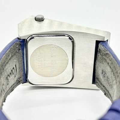 PAUL SMITH CHRONOGRAPH 5930-H16293 QUARTZ PURPLE SILVER DIAL MEN'S LEATHER WATCH