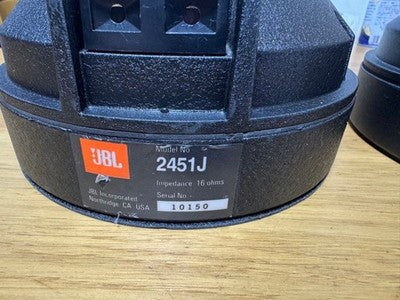 JBL 2451J 16 OHM DRIVER UNIT PAIR TESTED EXCELLENT+++++