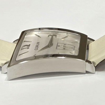CORUM BOUTIQUE TRAPEZE 106.404.20 SILVER DIAL STAINLESS STEEL QUARTZ MENS WATCH