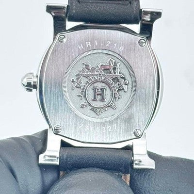HERMES RONDE H WATCH HR1210 WOMENS SILVER QUARTZ LUXURY RARE FRANCE