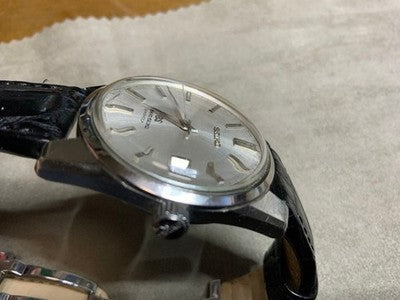 SEIKO GRAND SEIKO MEN'S WRISTWATCH DIASHOCK SKELETON BACK ROUND FACE JAPAN MADE
