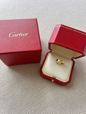 CARTIER MINI LOVE RING K18PG SIZE 8 PINK GOLD W/ BOX USED GOOD CONDITION