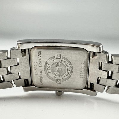 LONGINES DOLCEVITA L5.502.0 QUARTZ WATCH SHELL DIAL DIAMOND BEZEL SWISS