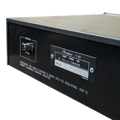 ACCU PHASE T-107 SYNTHESIZER FM STEREO TUNER HI-FI AUDIO COMPONENT TESTED