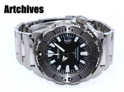 SEIKO PROSPEX SBDC025 AUTOMATIC MEN'S BLACK DIAL STAINLESS STEEL WATCH AS IS