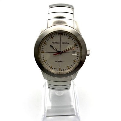 PORSCHE DESIGN ETERNA 6602.41 AUTOMATIC DATE SILVER DIAL MEN'S WATCH 38MM