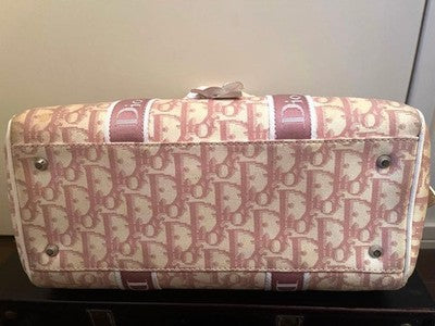 CHRISTIAN DIOR TROTTER MINI BOSTON FLOWER PINK BAG FASHION ITEM 2003 AUTH