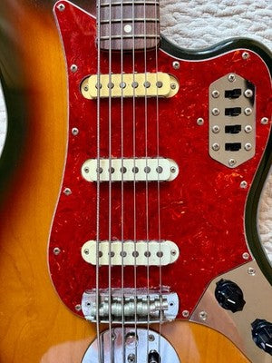 FENDER BASS VI ELECTRIC BASS GUITAR SUNBURST WITH SOFT CASE
