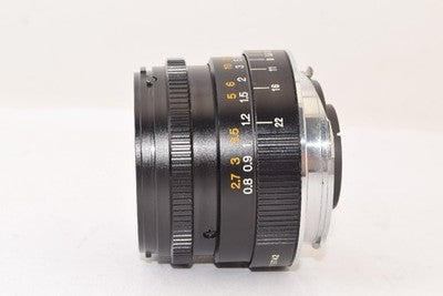 MINOLTA M-ROKKOR 28MM F2.8 WITH DEDICATED HOOD WIDE-ANGLE LENS AS IS