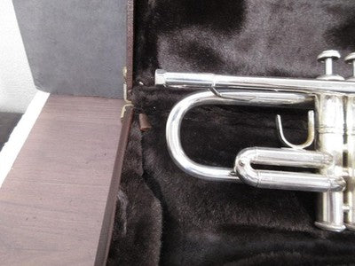 BACH STRADIVARIUS 180ML37 TRUMPET SILVER PLATED 3 VALVE WITH CASE USED JAPAN