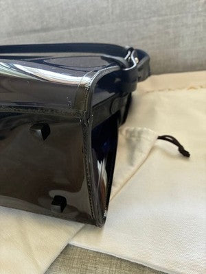 DELVAUX THE TEMPTE DARK NIGHT PRUSSIAN BLUE X BLACK WITH DUST BAG