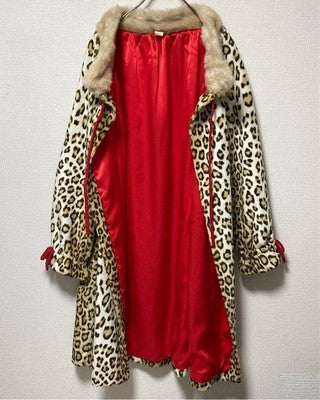 FIFI CHACHNIL LEOPARD LONG FUR COAT VINTAGE RARE DESIGNER LUXURY OUTERWEAR LINED