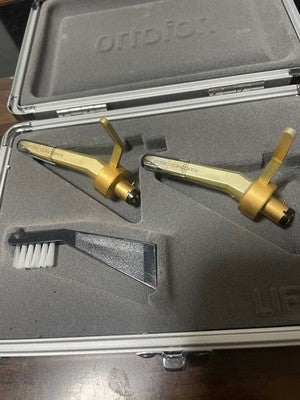 ORTOFON CONCORDE GOLD MM CARTRIDGE 2PCS + 2 REPLACEMENT NEEDLES CASE USED JP