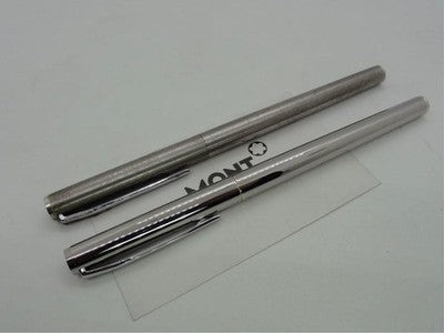 Montblanc Noblesse No 1122 Fountain Pen Silver EF Buffed Finish Used From Japan