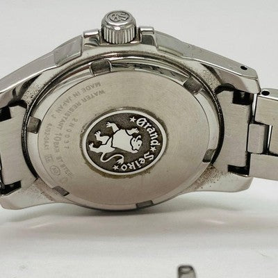 GRAND SEIKO STGF055 BLACK MEN'S WRISTWATCH ROUND FACE JAPAN MADE STAINLESS STEEL