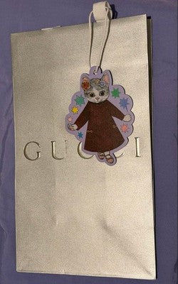 GUCCI YUKO HIGUCHI BORIS CAT STAR KEY CHARM POUCH LIMITED PURPLE JAPAN