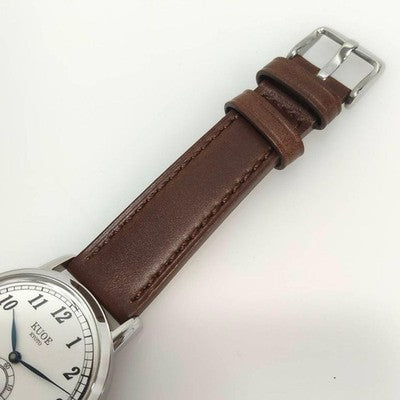 KUOE OLD SMITH 90-007 AUTOMATIC SMALL SECONDS BLUE STEEL HANDS WATCH NEAR MINT