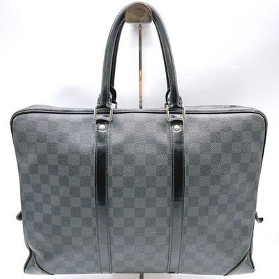 LOUIS VUITTON BRIEFCASE PORTE DOCUMENT VOYAGE N41125 DAMIER GRAPHITE BLACK GRAY