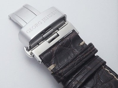 GEORG JENSEN 392 KOPPEL STAINLESS STEEL 41MM SILVER WRISTWATCH USED AUTHENTIC