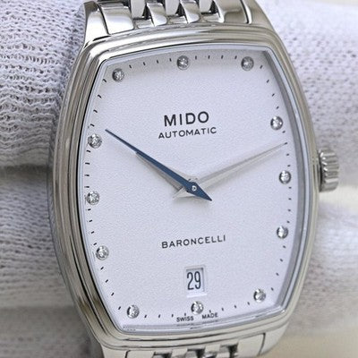 MIDO BARONCELLI M041.307.11.016.00 AUTOMATIC WHITE DIAL STAINLESS WOMEN WATCH