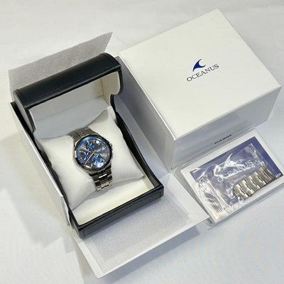 CASIO OCEANUS OCW-S5000E-1AJF MANTA SOLAR RADIO TITANIUM WATCH BLACK DIAL