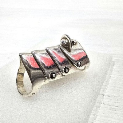 VIVIENNE WESTWOOD ARMOR RING SV925 SILVER SIZE S EARLY MODEL FROM JAPAN