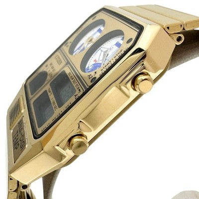 CITIZEN ANA-DIGI TEMP GOLD MEN'S WATCH 8989-A17330G COLLECTIBLE RARE