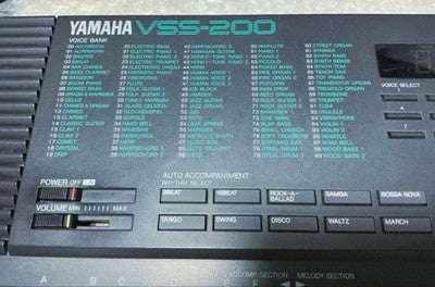 YAMAHA VSS-200 SAMPLER SYNTH KEYBOARD TESTED WORKING RARE AS IS