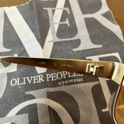 OLIVER PEOPLES OP-523 SUNGLASSES SILVER ORANGE BRAD PITT FIGHT CLUB MODEL