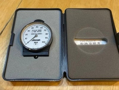 ASKER DUROMETER TYPE C RUBBER HARDNESS TESTER - USED /W MANUAL & BOX (JAPAN)