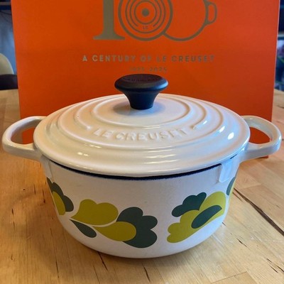 LE CREUSET COCOTTE RONDE 18CM PEACOCK CAST IRON ENAMEL DUTCH OVEN FRANCE