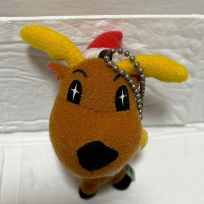ANIMAL CROSSING JINGLE PLUSH KEYCHAIN 2001 RARE CHRISTMAS MASCOT VINTAGE JAPAN