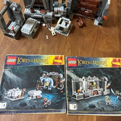 LEGO 9473 LORD OF THE RINGS MORIA MINE SET ONLY NO MINIFIGS W INSTRUCTIONS