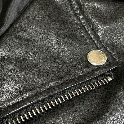 ART COMES FIRST LEATHER RIDER JACKET EARLY-ERA PUNK HAND-PAINTED BLACK SIZE 40