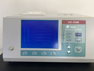 RION KC-03B AIRBORNE PARTICLE COUNTER W/ BUILT-IN PRINTER, TESTED, USED