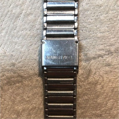 JUNGHANS NOBLESSE QUARTZ MEN'S WRISTWATCH ROUND FACE STAINLESS STEEL BELT AS IS