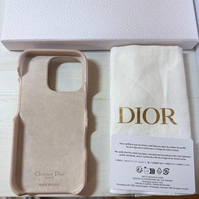 CHRISTIAN DIOR IPHONE 16 PRO CASE COVER WITH BOX RIBBON CLOTH BAG RECEIPT CHARM
